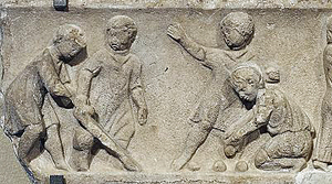 Children playing ball games. 2nd century AD relief in marble, probably Roman. (Source: Wikimedia Commons)