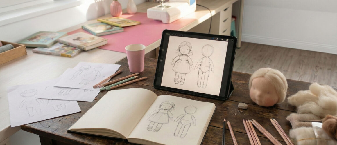 Stoffpuppe entstehungsprozess